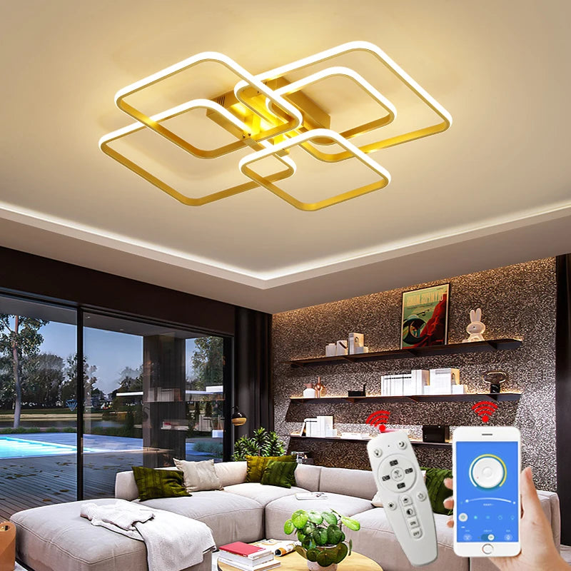 Surface Mounted Triangle Modern led ceiling lights lamp for living room bedroom lustres de sala home Dec Ceiling Lamp AC90-260V