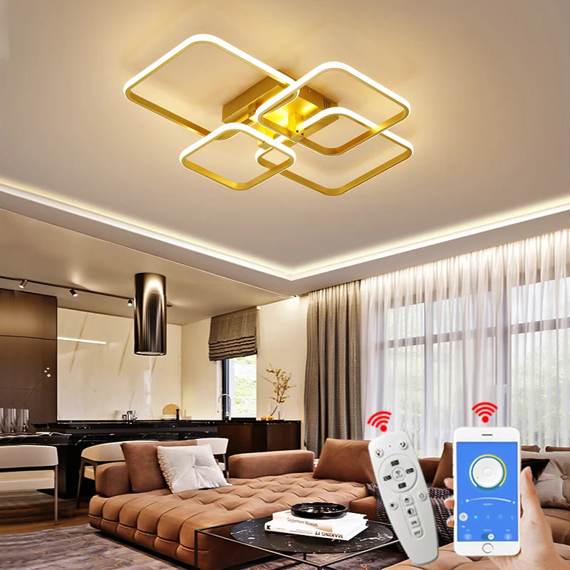 Surface Mounted Triangle Modern led ceiling lights lamp for living room bedroom lustres de sala home Dec Ceiling Lamp AC90-260V