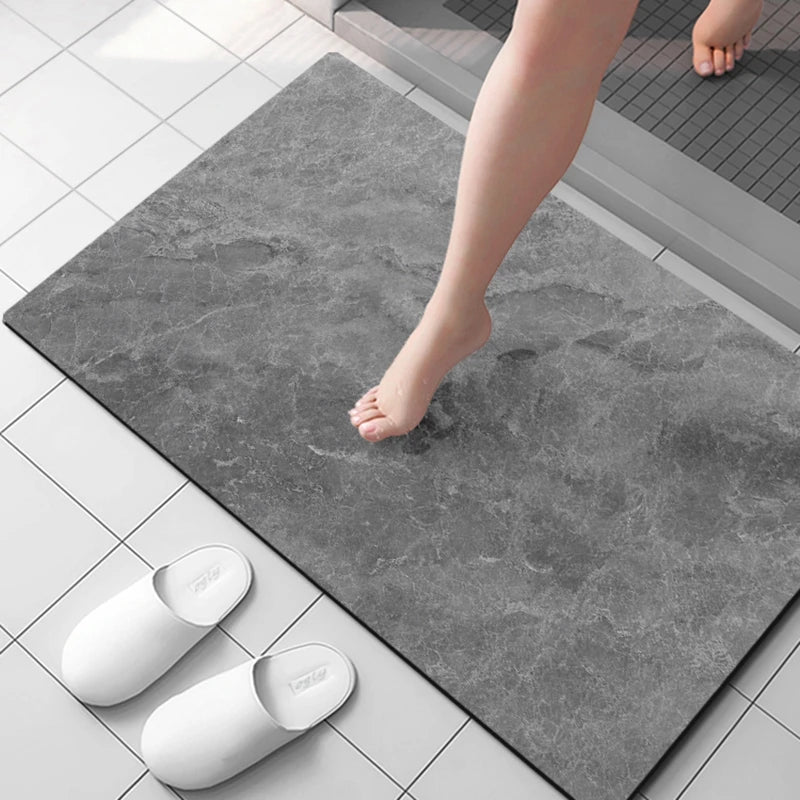 Non-slip Washroom Mat Super Absorbent Bath Mat Quickly Drying Carpet Bathtub Side Floor Rug Bathroom Accessories Tapete Banheiro